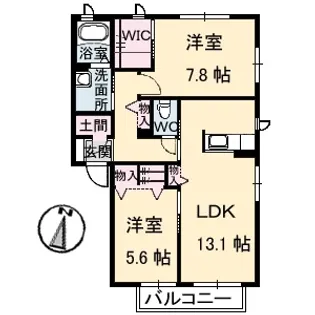 ラフォーレ B棟【2階】の間取り