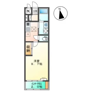 シャリス大津【1階】の間取り