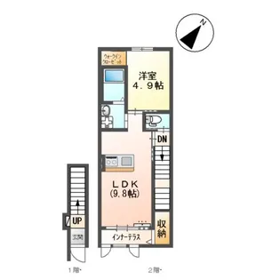 ピースフル【208号室】の間取り