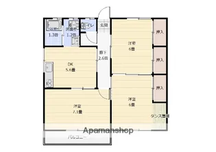 ホワイトシルバー【203号室】の間取り