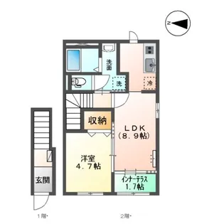 ライプニッツ・クレスト出雲【2階】の間取り