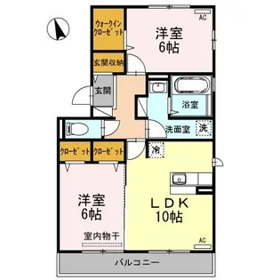 サンガーデニア B棟【3階】の間取り