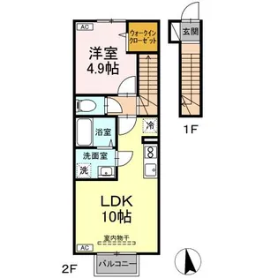 シャンクス【2階】の間取り