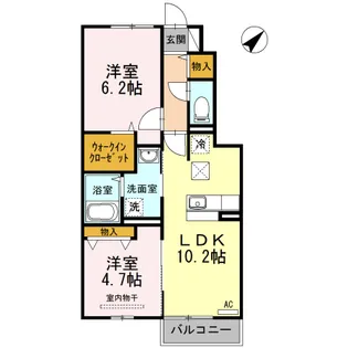 アルトピーノ【1階】の間取り