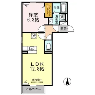 アヴァンツァーレ A棟【2階】の間取り