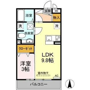 エレガンス姫原【1階】の間取り