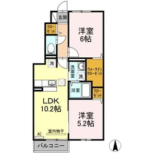 ルミエール A【1階】の間取り