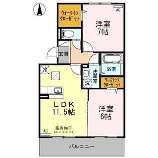 アヴァンツァーレ B棟【1階】の間取り