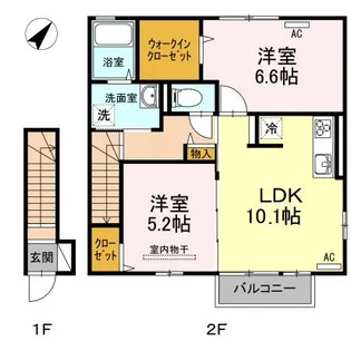 グランシャリオ【2階】の間取り