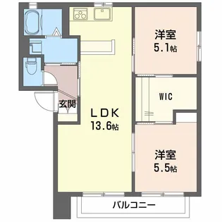 ルネッサ C棟【2階】の間取り