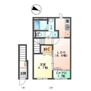 1LDKの間取り画像