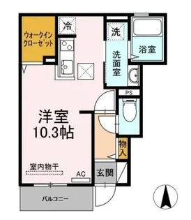 ヴェルエクセラン【1階】の間取り