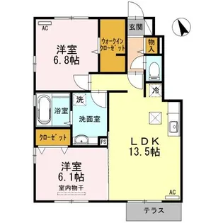 シェーン ガルテン【1階】の間取り