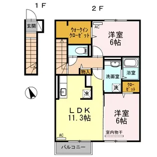 シェーン ガルテン【2階】の間取り