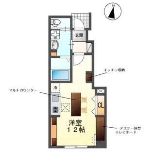 1Rの間取り画像