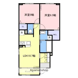 カルム併川Ⅰ【101号室】の間取り