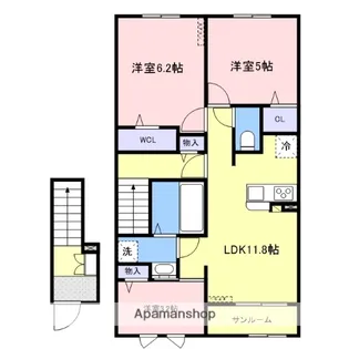 カルム併川Ⅰ【202号室】の間取り