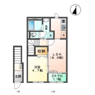 1LDKの間取り画像