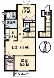 ヴァンベールM【2階】の間取り