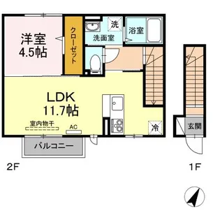 グランドゥ ププル【2階】の間取り