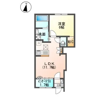 ポルテ リュミエール【1階】の間取り