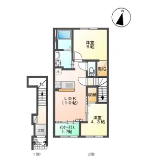 ポルテ リュミエール【2階】の間取り
