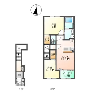 ポルテ リュミエール【2階】の間取り