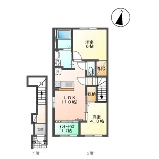 ポルテ リュミエール【2階】の間取り