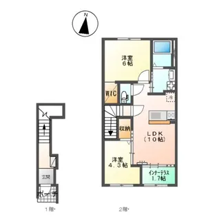 ポルテ リュミエール【2階】の間取り