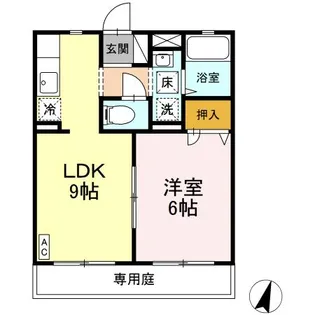 エスポアール 弐番館【1階】の間取り