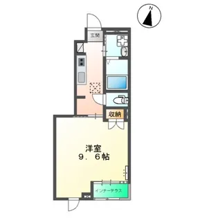 (仮)スターテラスⅡ塩冶町 1K1LDK【103号室】の間取り