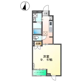 (仮)スターテラスⅡ塩冶町 1K1LDK【102号室】の間取り