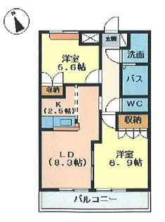 メゾン・パルティーダ【2階】の間取り