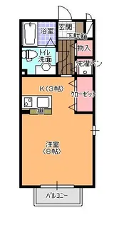 プティ・クール【1階】の間取り