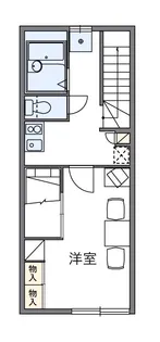 レオパレスレフォルム【206号室】の間取り