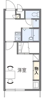レオパレスM.【202号室】の間取り