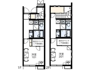 レオネクストクレール安来【201号室】の間取り