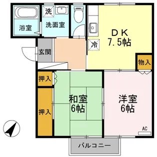グリーンヴィレッジ C棟【2階】の間取り