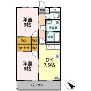 サンフォーレK【3階】の間取り
