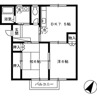 グリーンヴィレッジ B棟【1階】の間取り