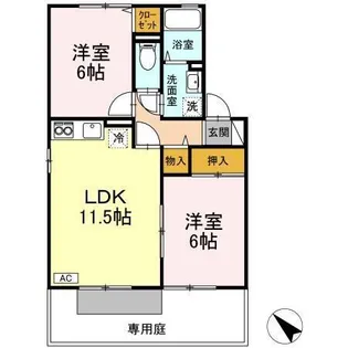 アコルデ B棟【1階】の間取り