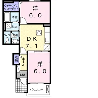 クレメント ブリーズB【1階】の間取り