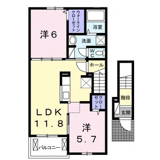 ラフレシール【2階】の間取り