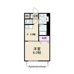 ルミエール・Y【405号室】の間取り