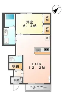 ガーデンコート上乃木【1階】の間取り