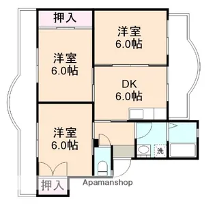 コーポ多久和【305号室】の間取り