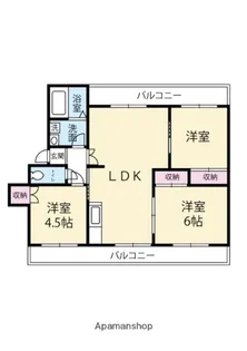 コーポ多久和【301号室】の間取り