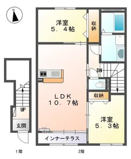 グランモール東津田【2階】の間取り