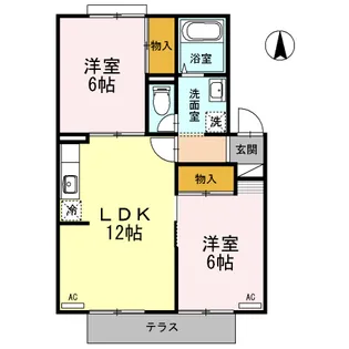 ファームハイツ MⅠ【1階】の間取り