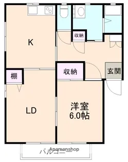 コーポルーラルⅠ【201号室】の間取り